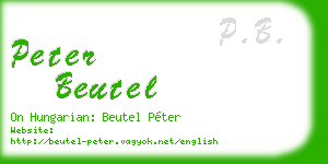 peter beutel business card